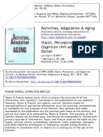 Activities, Adaptation & Aging: To Cite This Article: Leo Uzych JD MPH (2008) Vision, Perception, and Cognition