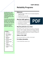 Reliability Programs: Civil Aviation Advisory Publication July 2001