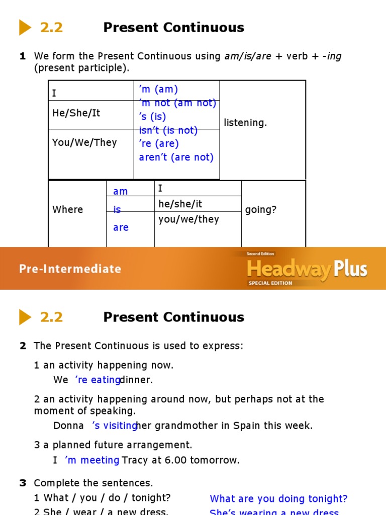 Understanding Present Continuous Tense | PDF