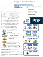 Present Simple Vs Present Continuous Listening and Grammar Drills 136618