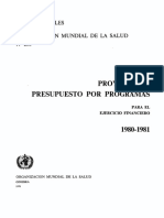 OMS Presupuesto Programa 1980-1981