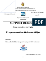 Cours Programmation Objet Avec TD Corrigés