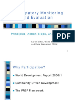 Participatory Monitoring and Evaluation Principles Action Steps Challenges (2000)