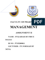 Management: Faculty of Pharmacy