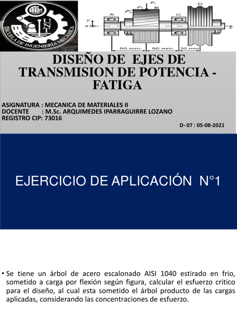 Diseño de Ejes y Fatiga Mecánica | PDF
