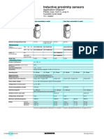 Inductive Proximity Sensors: References, Characteristics