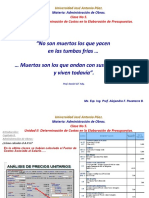 Clase No 5 Determinacion de Costos Directos e Indirectos y APU