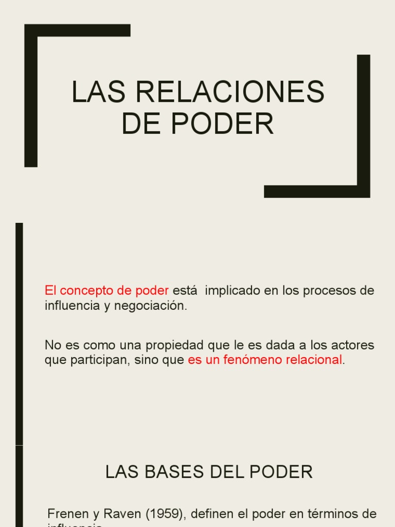 Concepto y Tipos de Relaciones de Poder | PDF