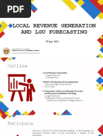 11 DOF BLGF Local Revenue Generation and LGU Forecasting