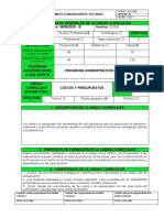 SYLLABUS COSTOS y PRESUPUESTOS