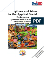 Disciplines and Ideas in The Applied Social Sciences: Quarter1-Week 1-Module1