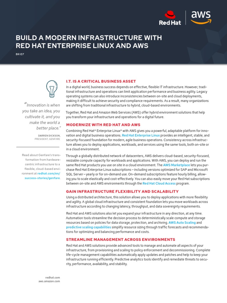 Build A Modern Infrastructure With Red Hat Enterprise Linux and AWS ...