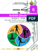 Activity Sheet In: MAPEH (Health)