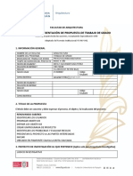 Formato Único de Presentación de Propuesta de Trabajo de Grado