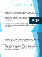 Spearman Rho Correlation