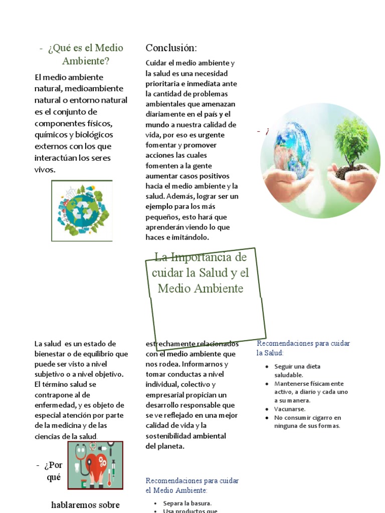 Cuidado del Medio Ambiente y Salud | PDF | Entorno natural