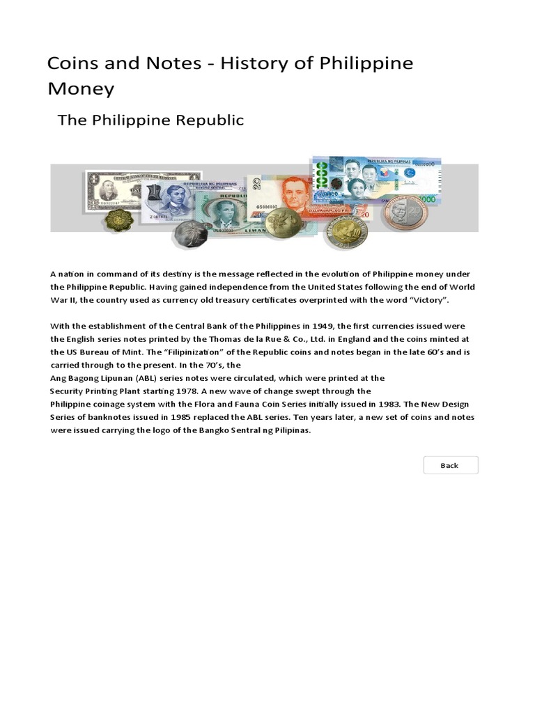 Coins and Notes - Philippine Republic | PDF