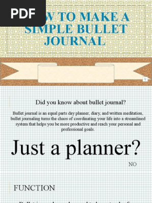 How to Make a Simple Boulet Journal