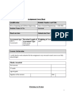 Assignment Cover Sheet Qualification Module Number and Title