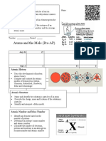 Atoms and The Mole (Pre-AP)