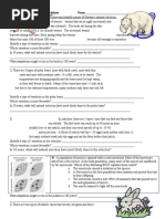 Darwin's Natural Selection Worksheet Name