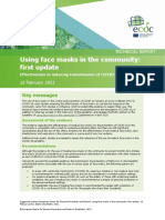2021 ECDC - Using Face Masks in The Community First Update