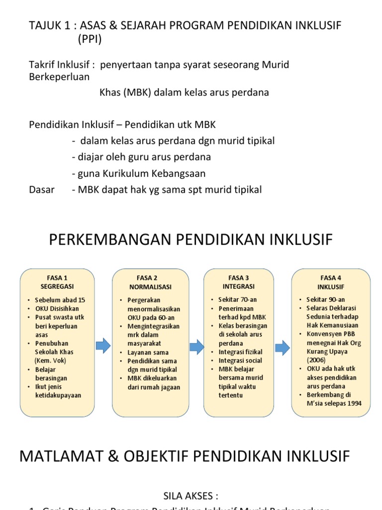 Pengenalan Pendidikan Inklusif | PDF