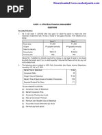 Paper - 2: Strategic Financial Management Questions Security Valuation