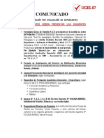 Comunicado Contrato Evaluacion Expdtes