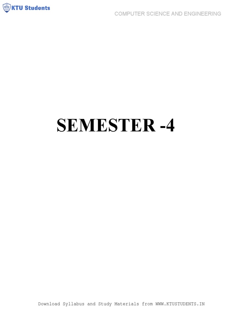 KTU S4 Computer Science Syllabus 2019 | PDF | Graph Theory | Vertex ...