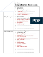 4.Language Templates for Discussion - Task