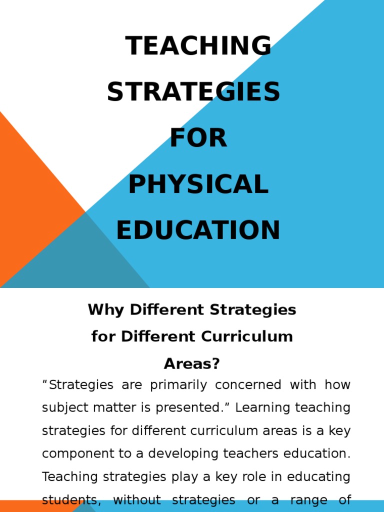 PE Teaching Strategies Guide | PDF | Physical Education | Curriculum