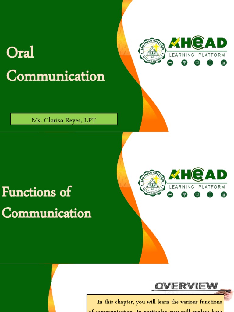 Functions of Communication Explained | PDF | Learning | Communication