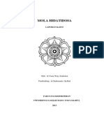 MOLA HIDATIDOSA LAPORAN KASUS. Oleh - DR - Yusni Waty Simbolon. Pembimbing - DR - Sudarmanto, SP - Rad FAKULTAS KEDOKTERAN