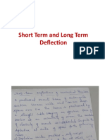 Short Term and Long Term Deflection