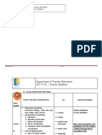 Department of Teacher Education SCI 111/L - Course Syllabus: Rev. August 2021