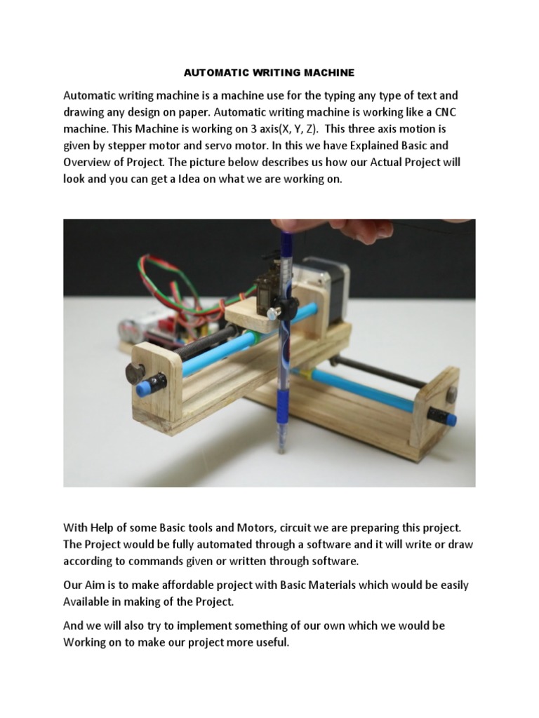 Automatic Writing Machine Brief PDF