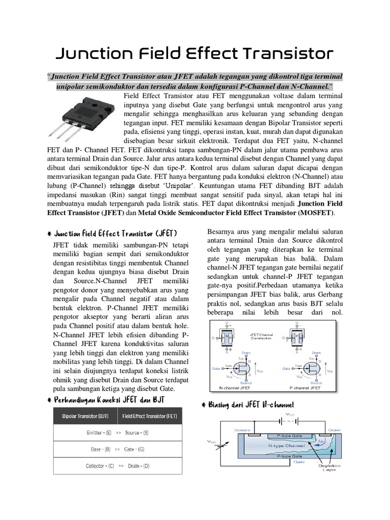 Junction Field Effect Transistor PDF