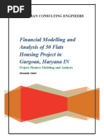 Financial Modelling and Analysis of 50 Flats Housing Project in Gurgoan, Haryana IN