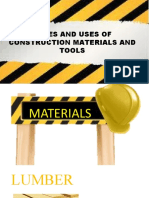 Types and Uses of Construction Materials and Tools