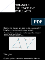 Triangle Congruence and Postulates