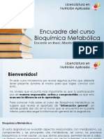 Encuadre Del Curso Bioquímica Metabólica