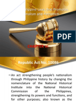 Chapter VI Related Philippine Laws That Promotes Nationalism and Patriotism