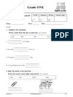 Grade ONE: ENGLISH Assessment 8