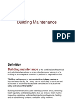 Building Maintennce (Definition, Objective, Classification) ....