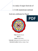 A Comparative Study of Major Festivals of Province No 2 With Mainstream National Festivals Celebrated in Nepal
