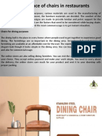 Significance of Chairs in Restaurants