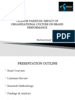 Impact of Organizational culture-Telenor-Pakistan
