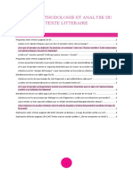 EC3 TD Méthodologie Et Analyse Du Texte Littéraire