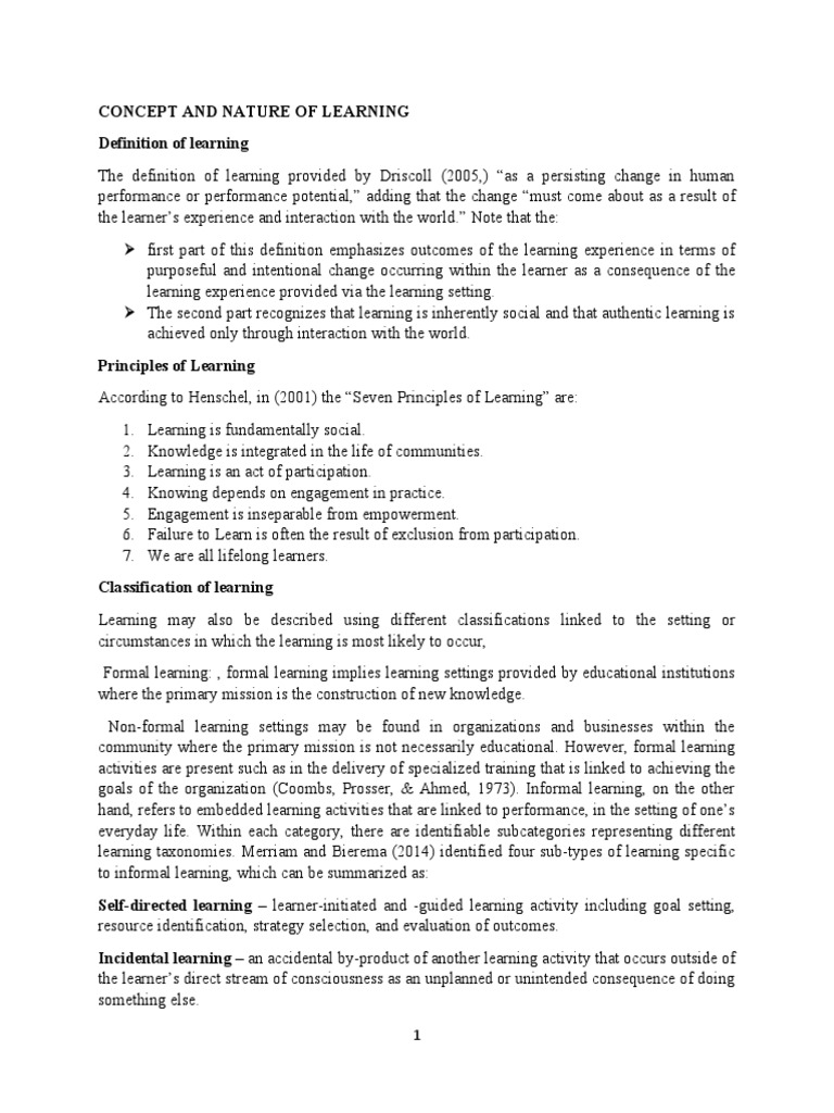 Learning and Motivation Note | PDF | Learning | Constructivism ...